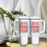 Boy Moms Club Tumbler With Handle Funny Motherhood Baseball Gift For Mom