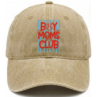 Boy Moms Club Washed Cotton Baseball Cap Funny Motherhood Baseball Gift For Mom
