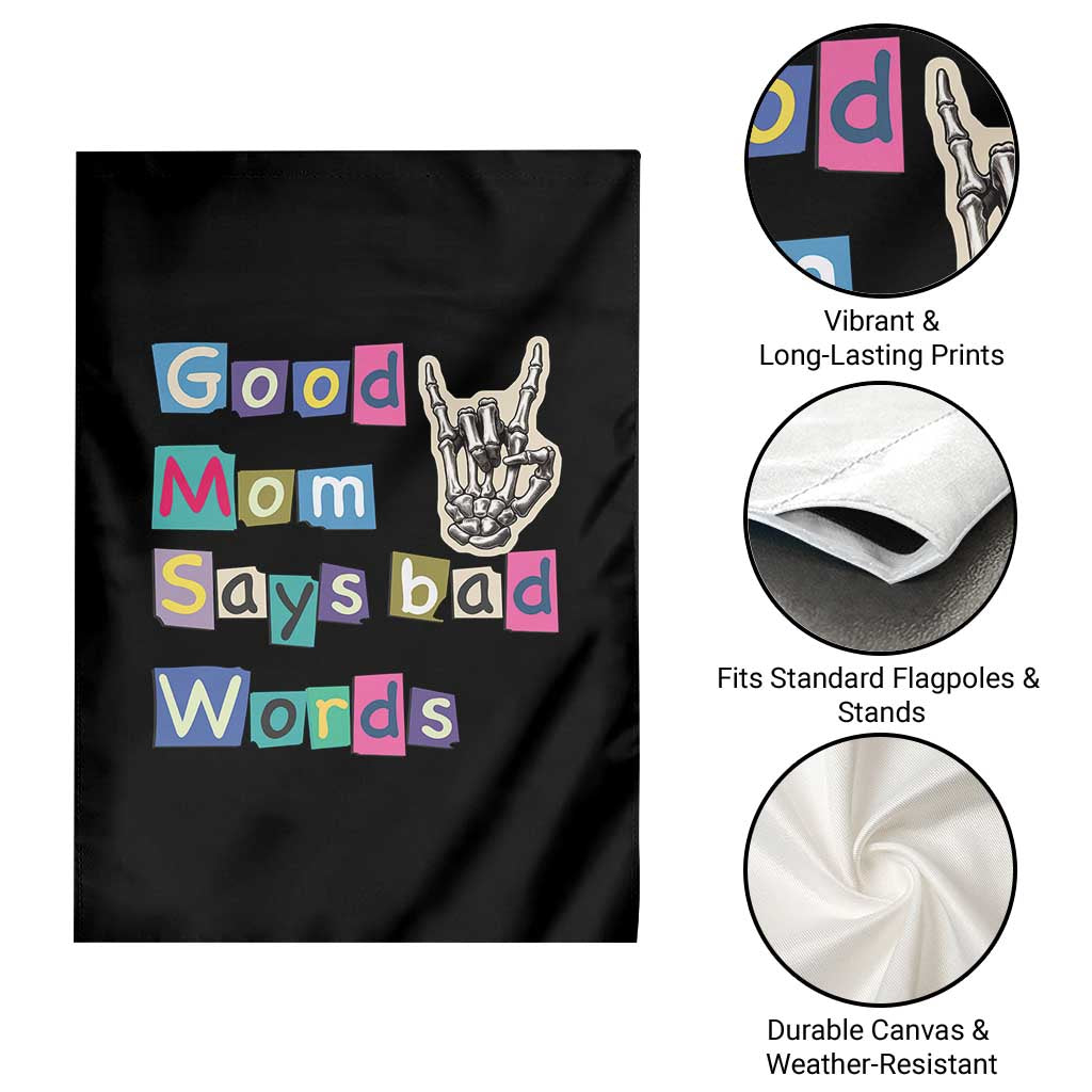 Good Moms Say Bad Words Garden Flag Funny Sarcastic Mom Mother’s Day Gift