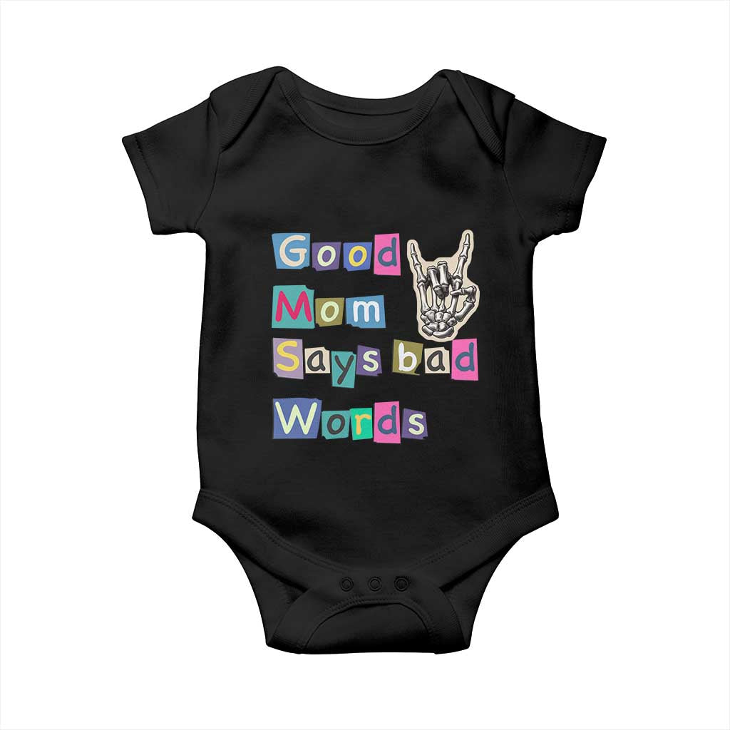 Good Moms Say Bad Words Baby Onesie Funny Sarcastic Mom Mother’s Day Gift