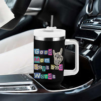 Good Moms Say Bad Words Tumbler With Handle Funny Sarcastic Mom Mother’s Day Gift