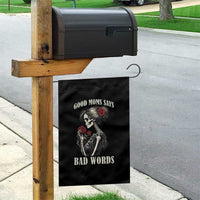 Good Moms Say Bad Words Garden Flag Funny Sarcastic Skeleton Mom Mother’s Day