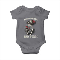 Good Moms Say Bad Words Baby Onesie Funny Sarcastic Skeleton Mom Mother’s Day