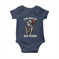 Good Moms Say Bad Words Baby Onesie Funny Sarcastic Skeleton Mom Mother’s Day
