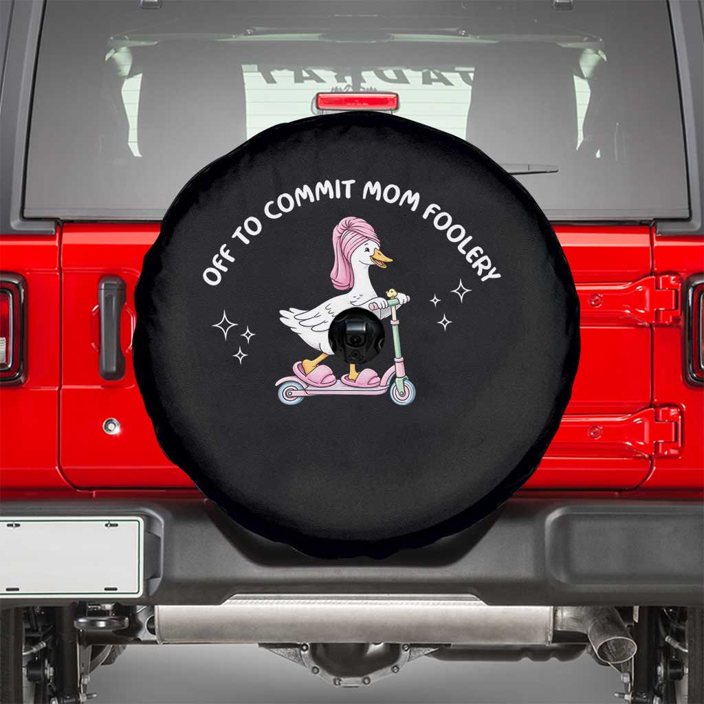 Funny Goose Mom Spare Tire Cover Off To Commit Mom Foolery