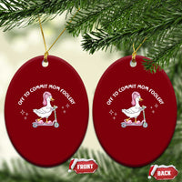 Funny Goose Mom Ceramic Ornament Off To Commit Mom Foolery