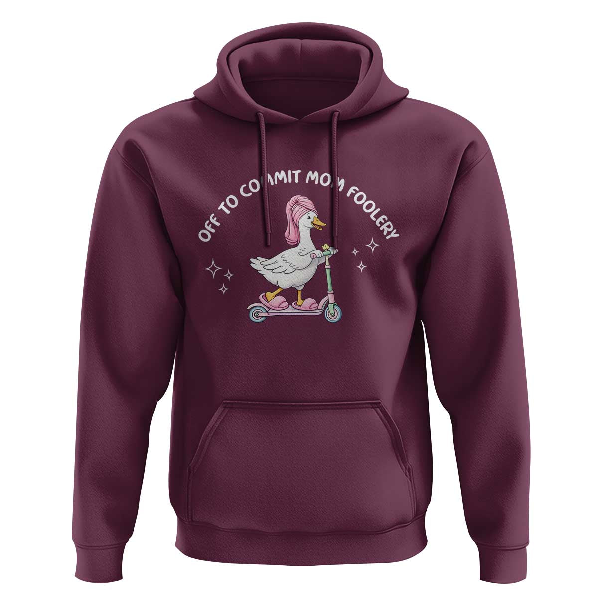 Funny Goose Mom Hoodie Off To Commit Mom Foolery