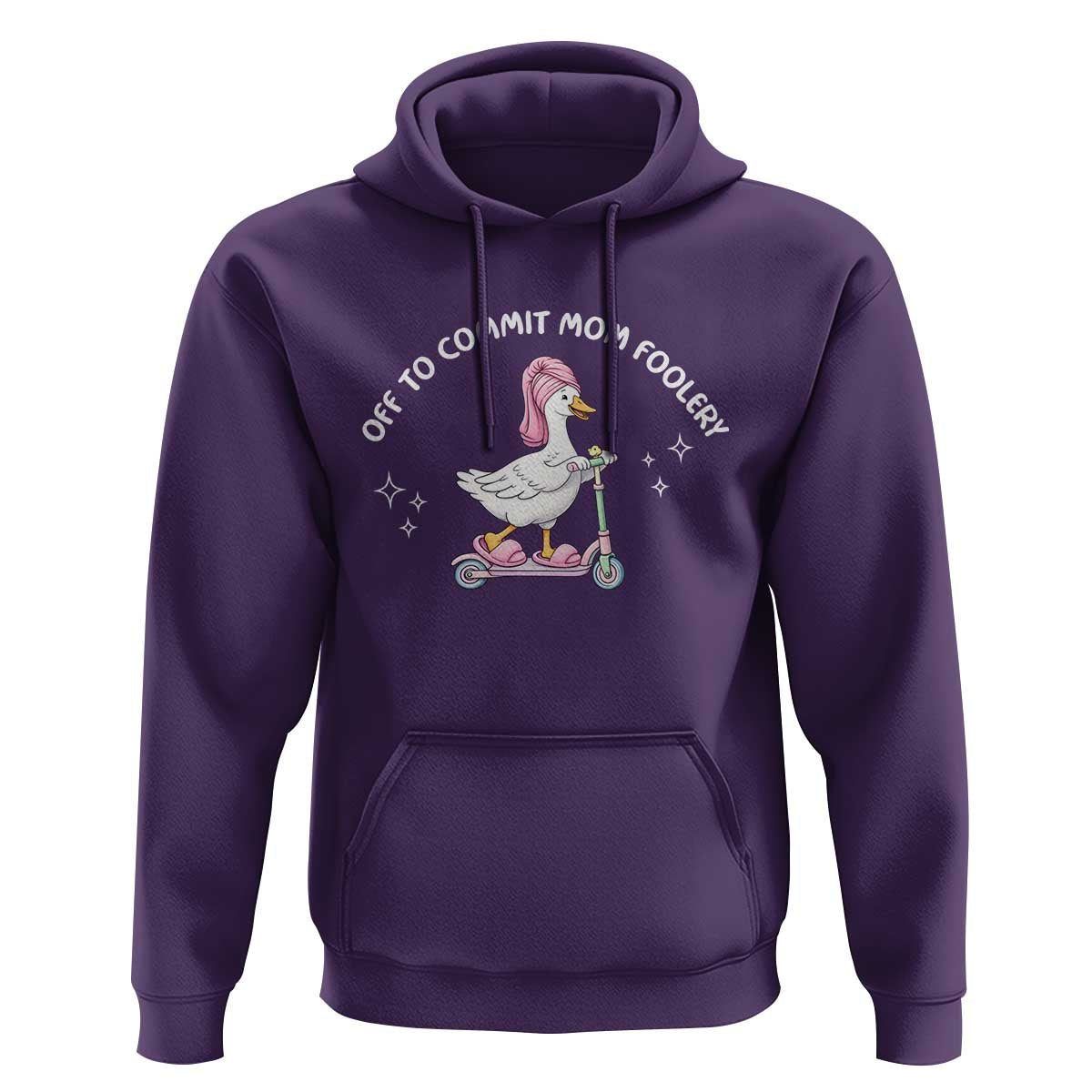 Funny Goose Mom Hoodie Off To Commit Mom Foolery