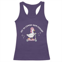 Funny Goose Mom Racerback Tank Top Off To Commit Mom Foolery