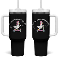 Funny Goose Mom Tumbler With Handle Off To Commit Mom Foolery