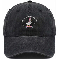 Funny Goose Mom Washed Cotton Baseball Cap Off To Commit Mom Foolery