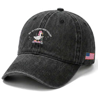Funny Goose Mom Washed Cotton Baseball Cap Off To Commit Mom Foolery