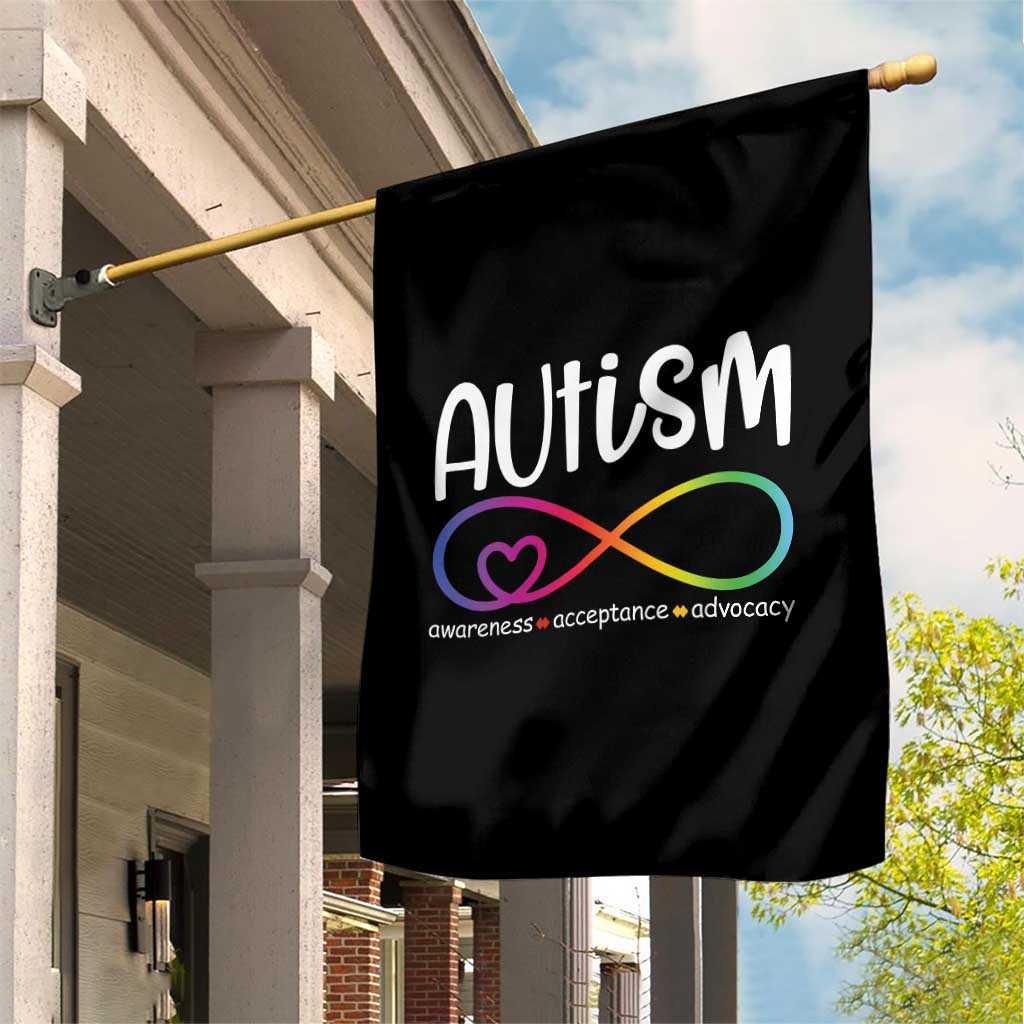 Autism Acceptance Garden Flag Neurodivergent Support Infinity Symbol