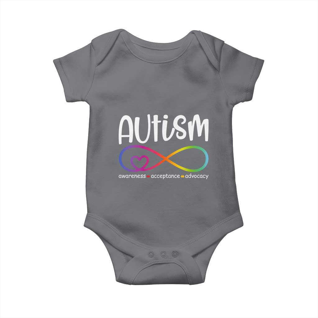 Autism Acceptance Baby Onesie Neurodivergent Support Infinity Symbol