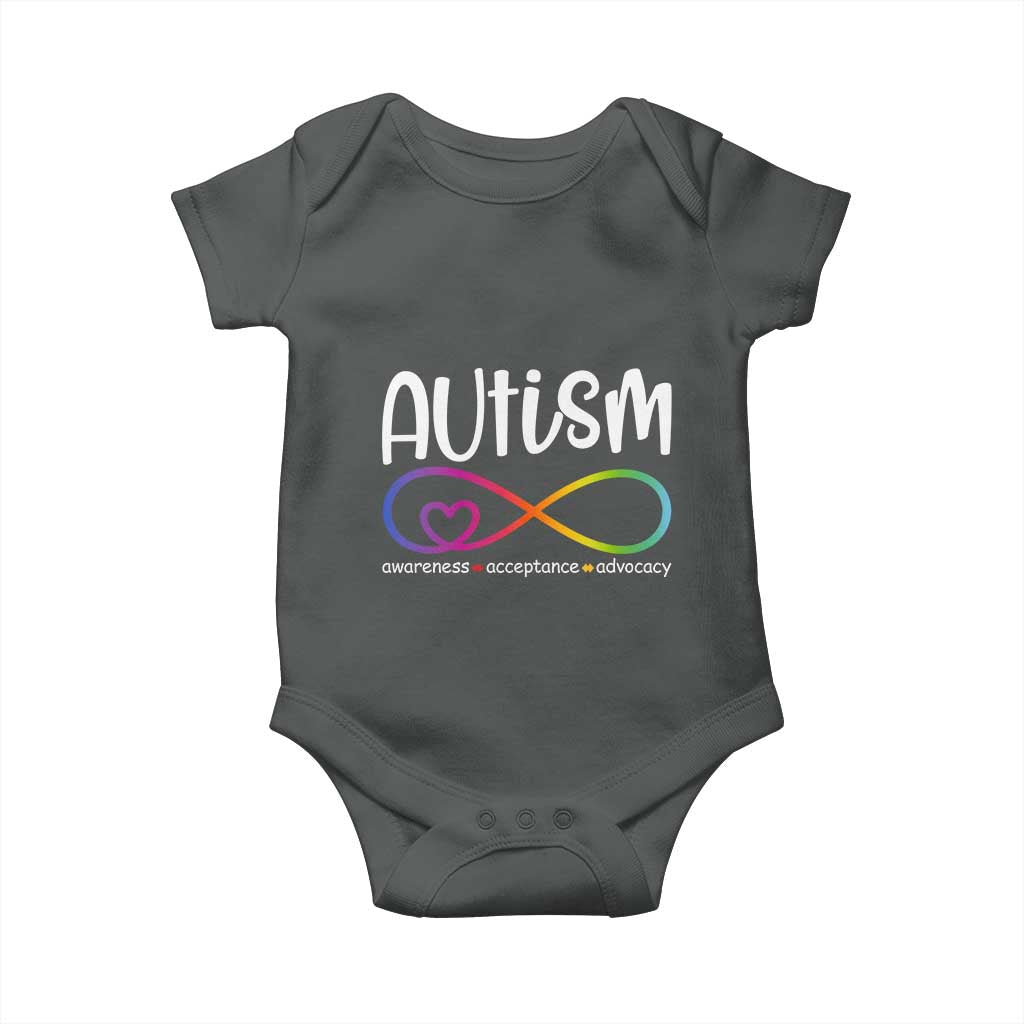Autism Acceptance Baby Onesie Neurodivergent Support Infinity Symbol