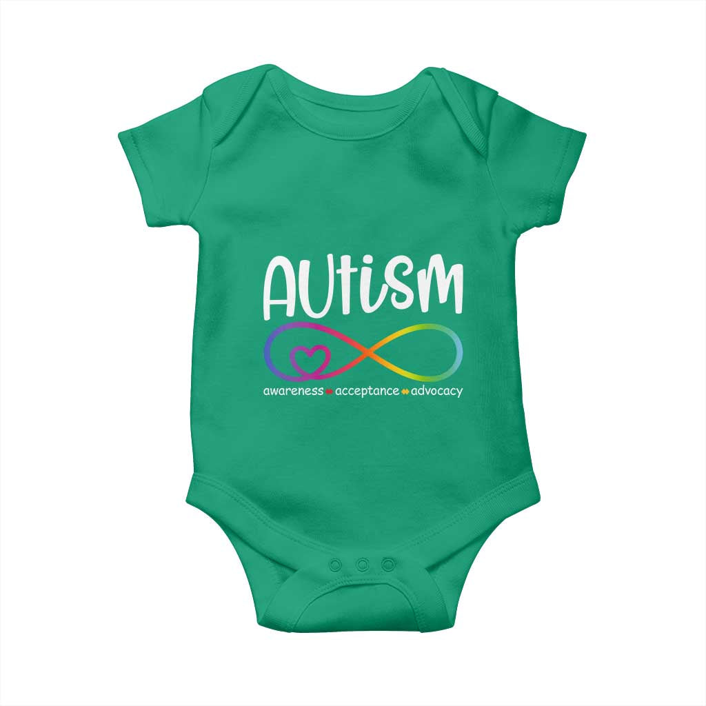 Autism Acceptance Baby Onesie Neurodivergent Support Infinity Symbol