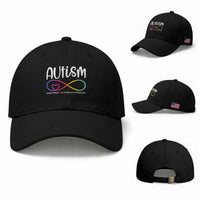 Autism Acceptance Baseball Cap Neurodivergent Support Infinity Symbol