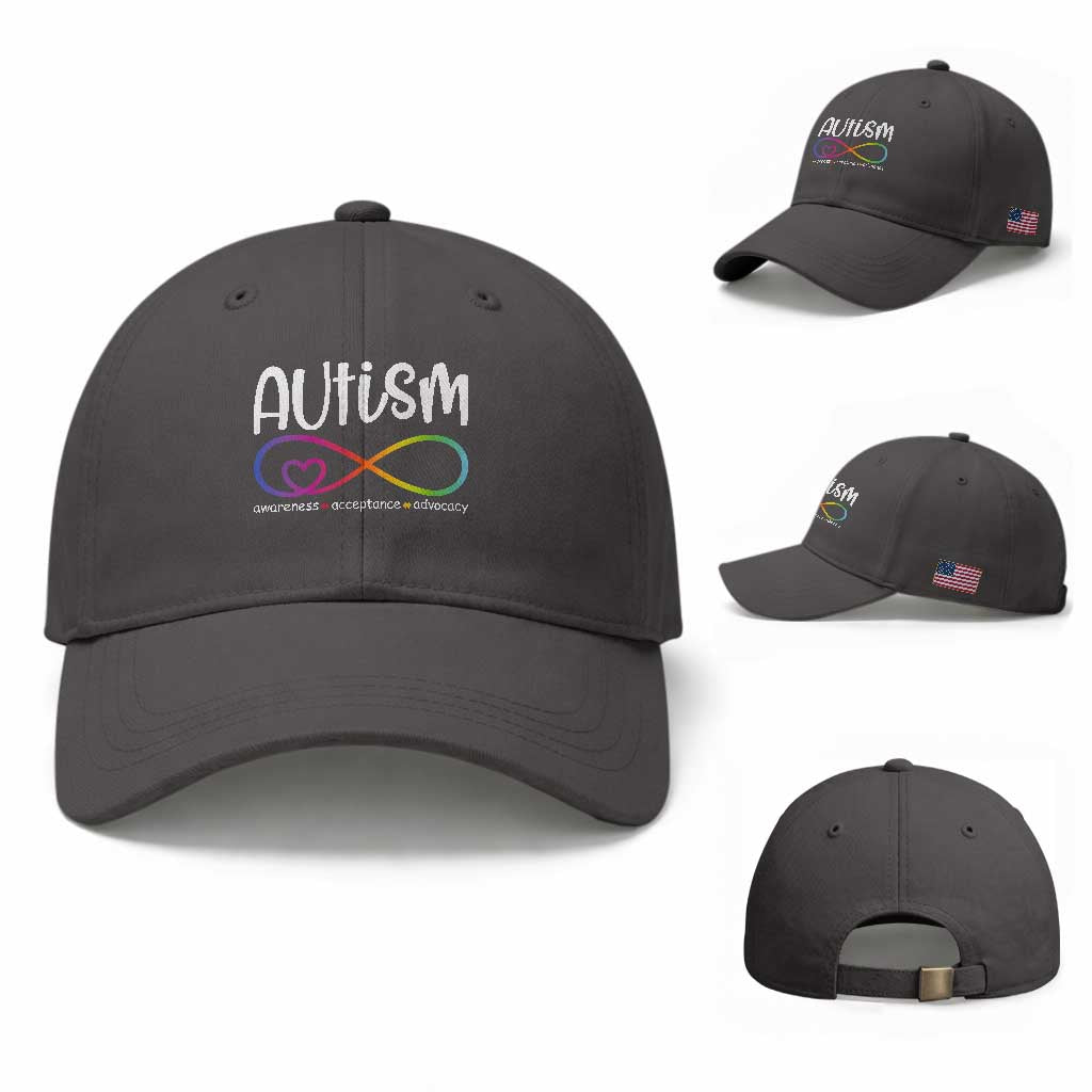 Autism Acceptance Baseball Cap Neurodivergent Support Infinity Symbol