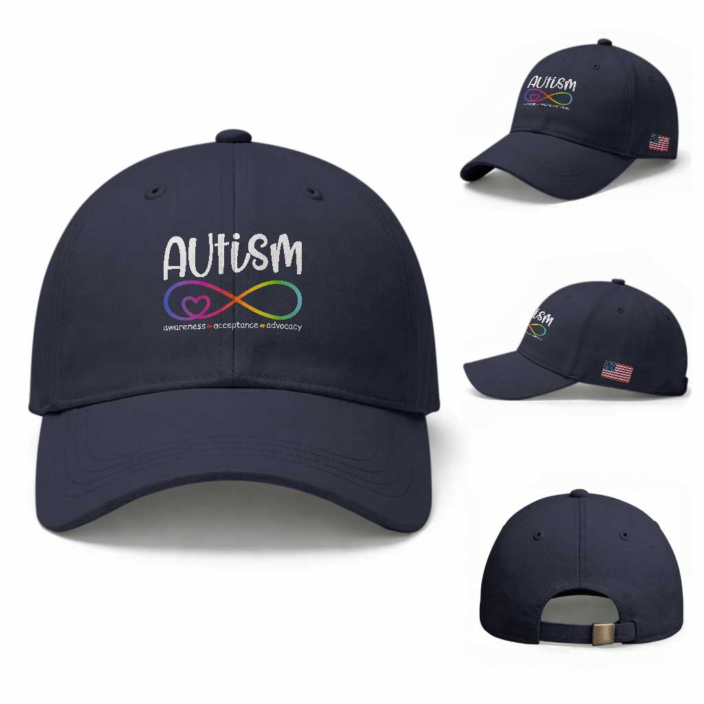 Autism Acceptance Baseball Cap Neurodivergent Support Infinity Symbol