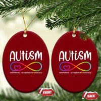Autism Acceptance Ceramic Ornament Neurodivergent Support Infinity Symbol