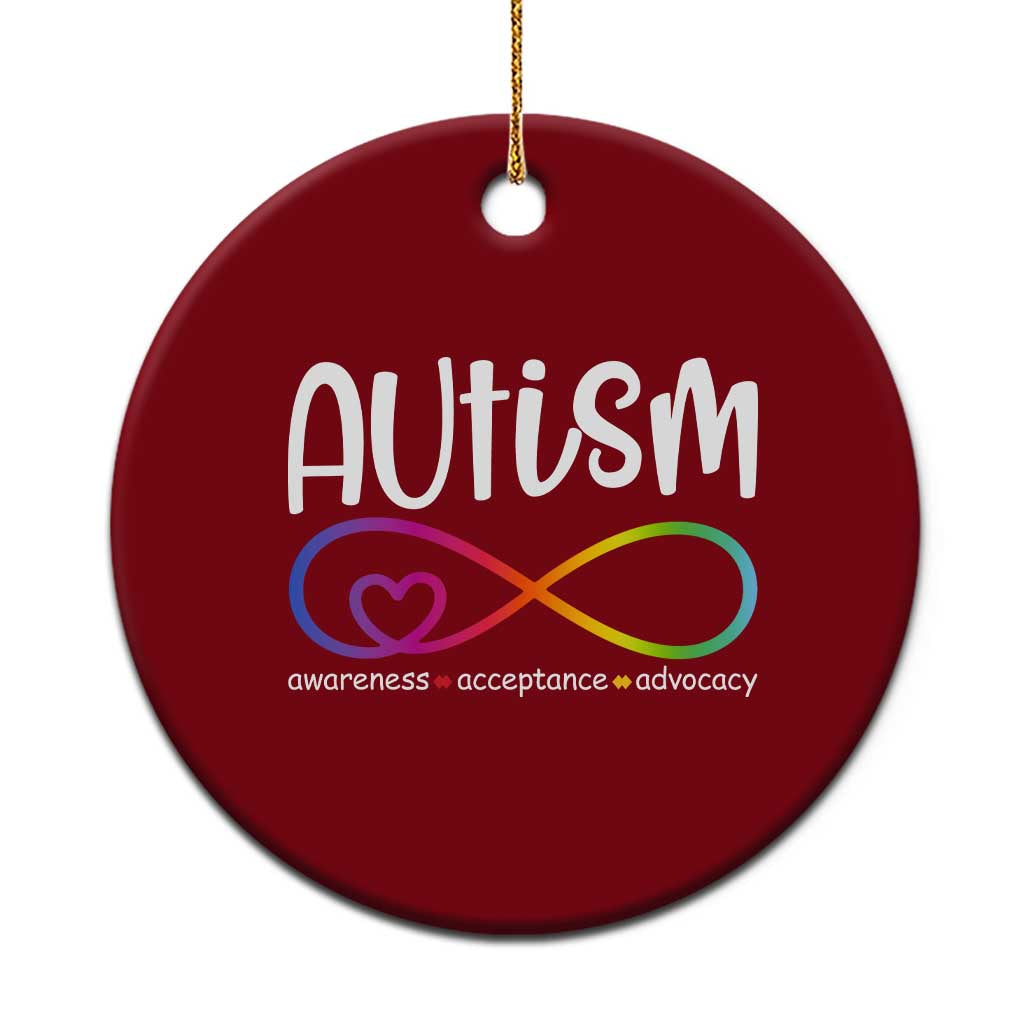 Autism Acceptance Ceramic Ornament Neurodivergent Support Infinity Symbol