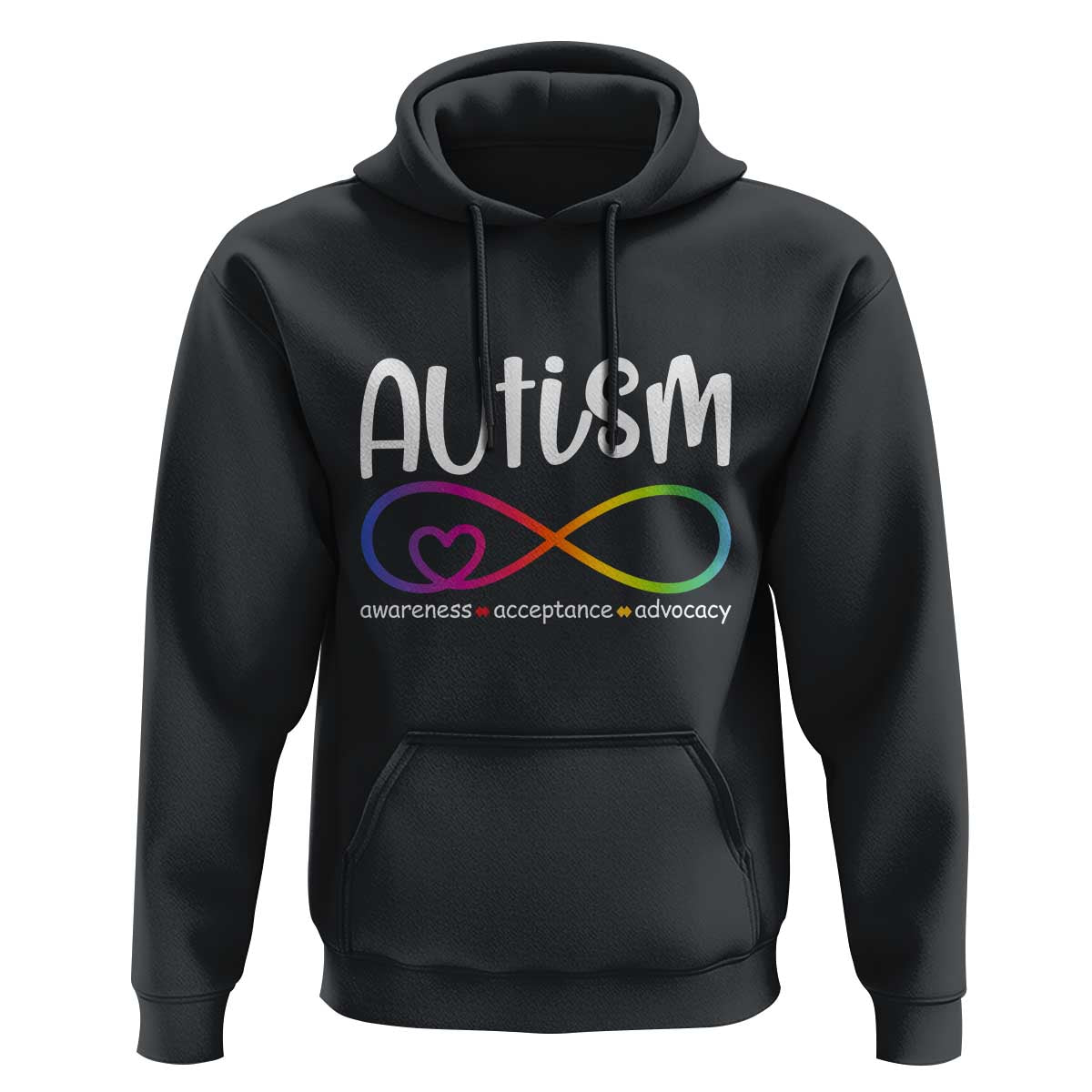 Autism Acceptance Hoodie Neurodivergent Support Infinity Symbol