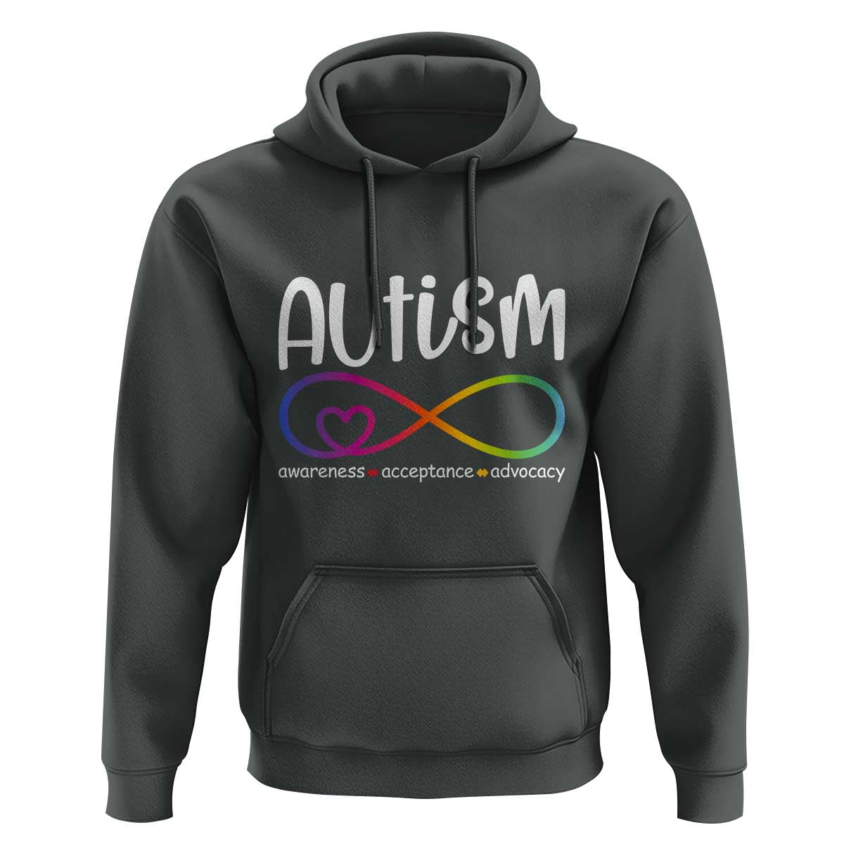 Autism Acceptance Hoodie Neurodivergent Support Infinity Symbol