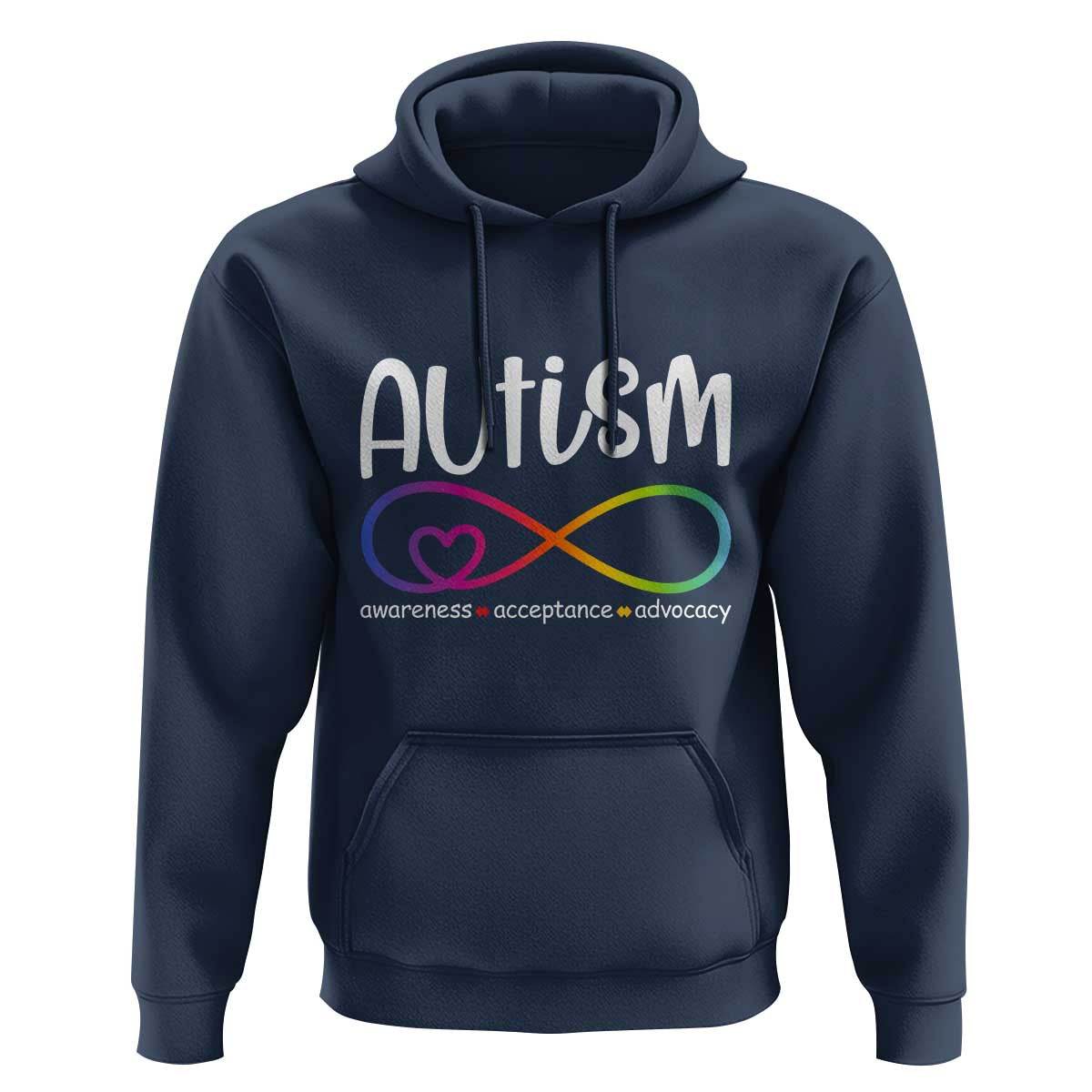 Autism Acceptance Hoodie Neurodivergent Support Infinity Symbol