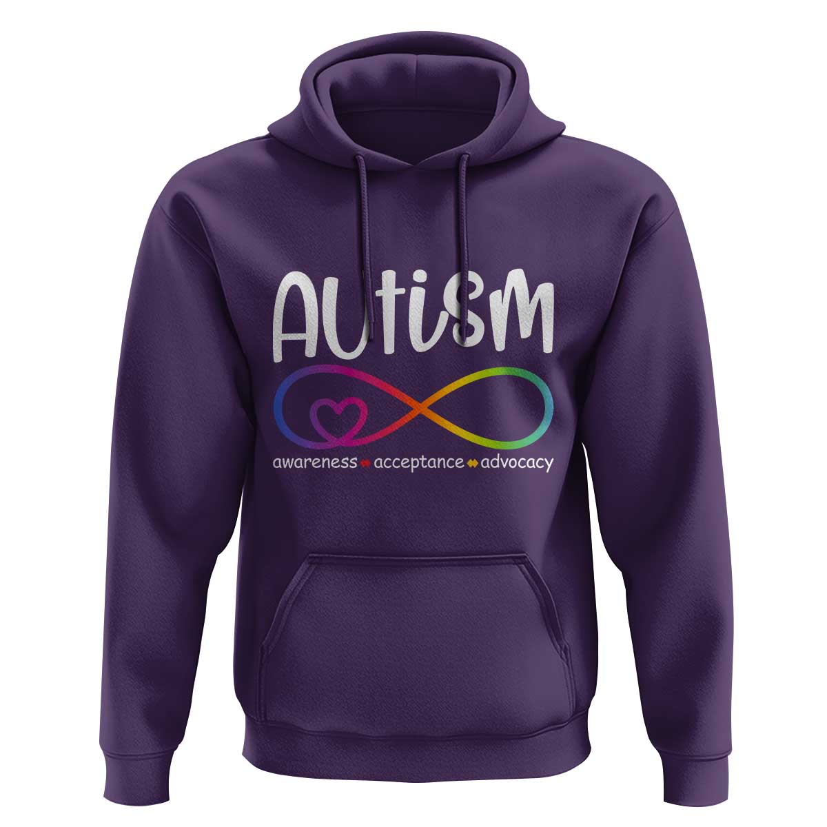 Autism Acceptance Hoodie Neurodivergent Support Infinity Symbol