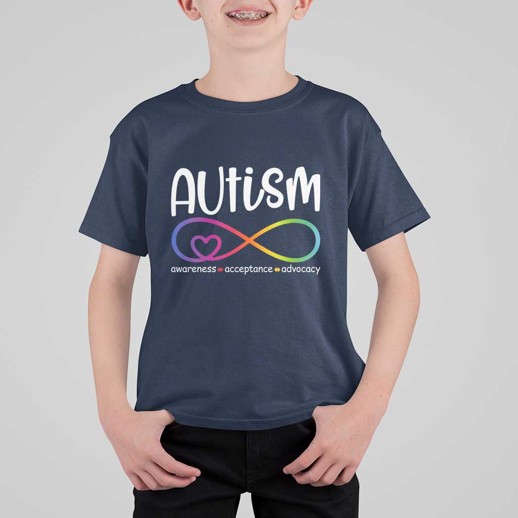 Autism Acceptance T Shirt For Kid Neurodivergent Support Infinity Symbol