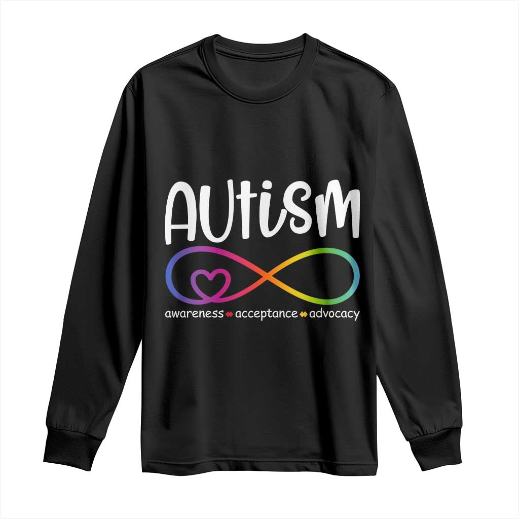 Autism Acceptance Long Sleeve Shirt Neurodivergent Support Infinity Symbol