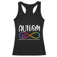 Autism Acceptance Racerback Tank Top Neurodivergent Support Infinity Symbol
