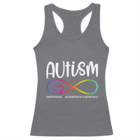 Autism Acceptance Racerback Tank Top Neurodivergent Support Infinity Symbol