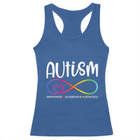 Autism Acceptance Racerback Tank Top Neurodivergent Support Infinity Symbol