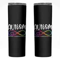 Autism Acceptance Skinny Tumbler Neurodivergent Support Infinity Symbol