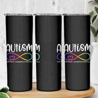 Autism Acceptance Skinny Tumbler Neurodivergent Support Infinity Symbol