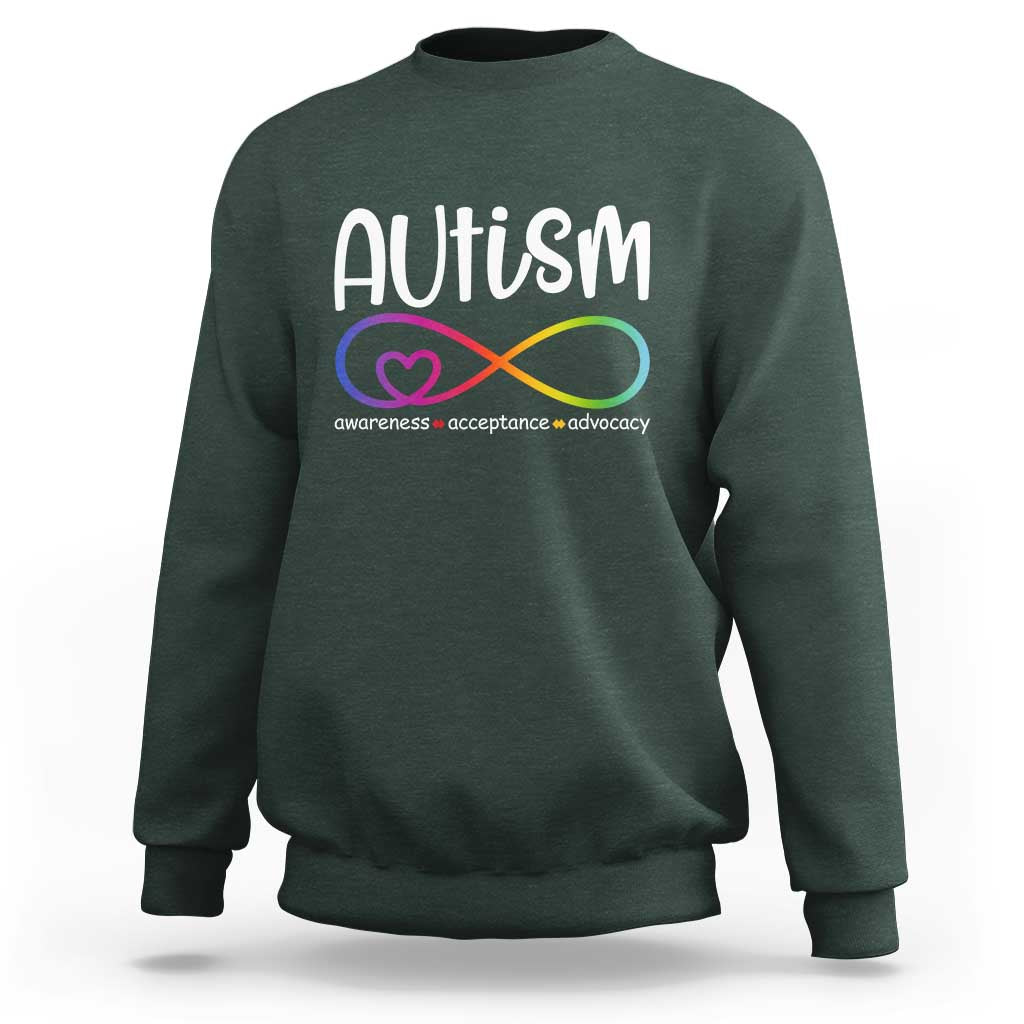 Autism Acceptance Sweatshirt Neurodivergent Support Infinity Symbol