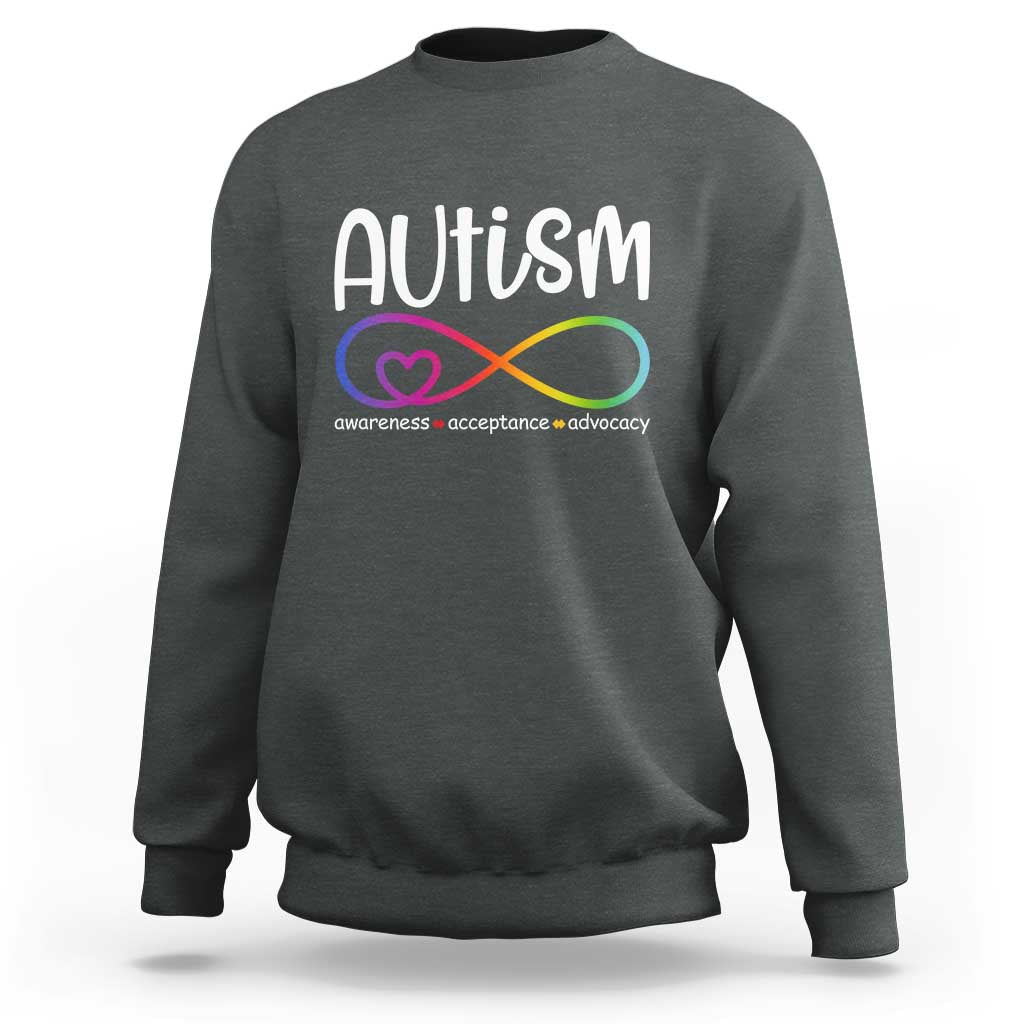 Autism Acceptance Sweatshirt Neurodivergent Support Infinity Symbol