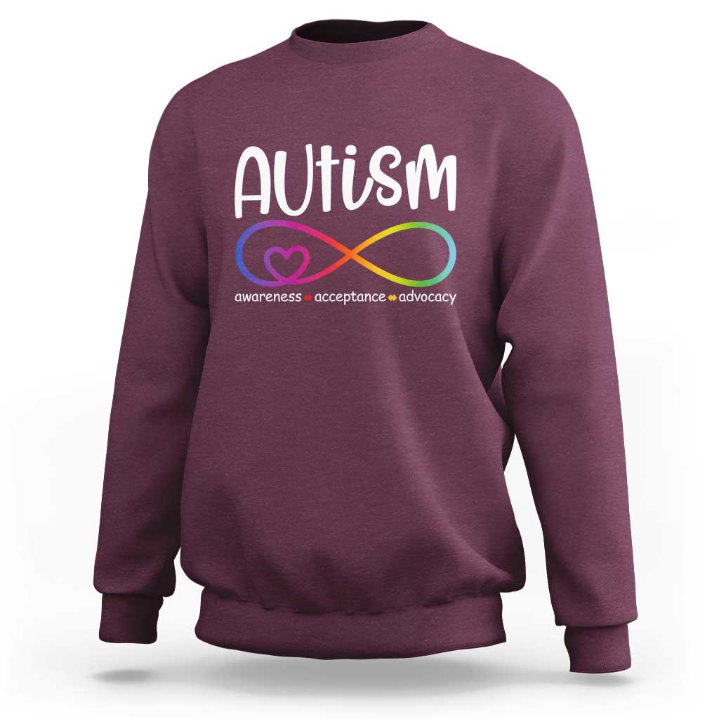 Autism Acceptance Sweatshirt Neurodivergent Support Infinity Symbol