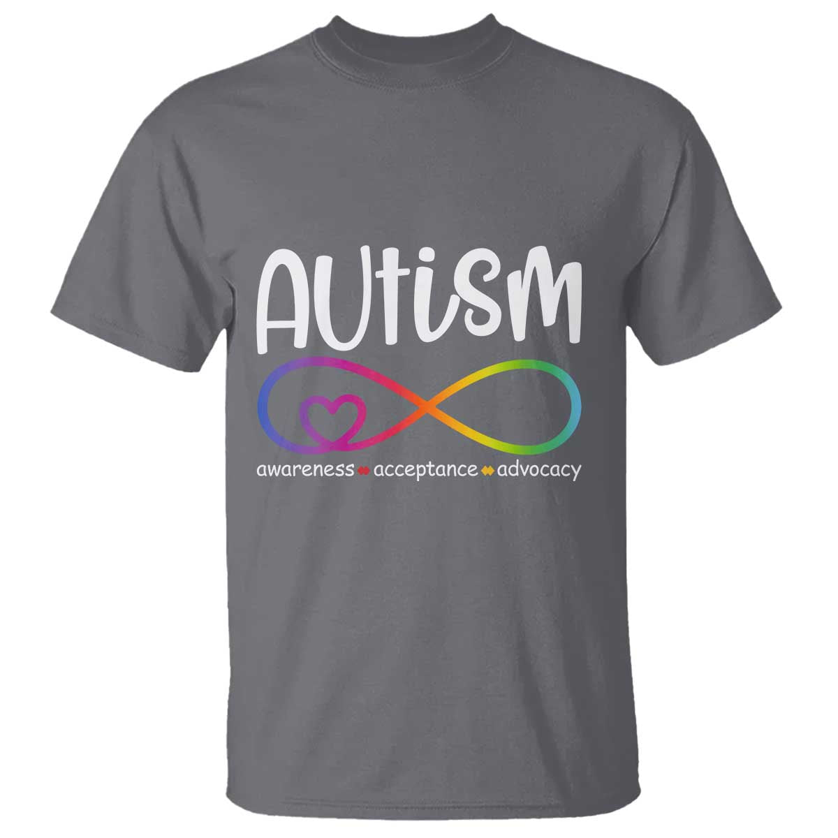 Autism Acceptance T Shirt Neurodivergent Support Infinity Symbol