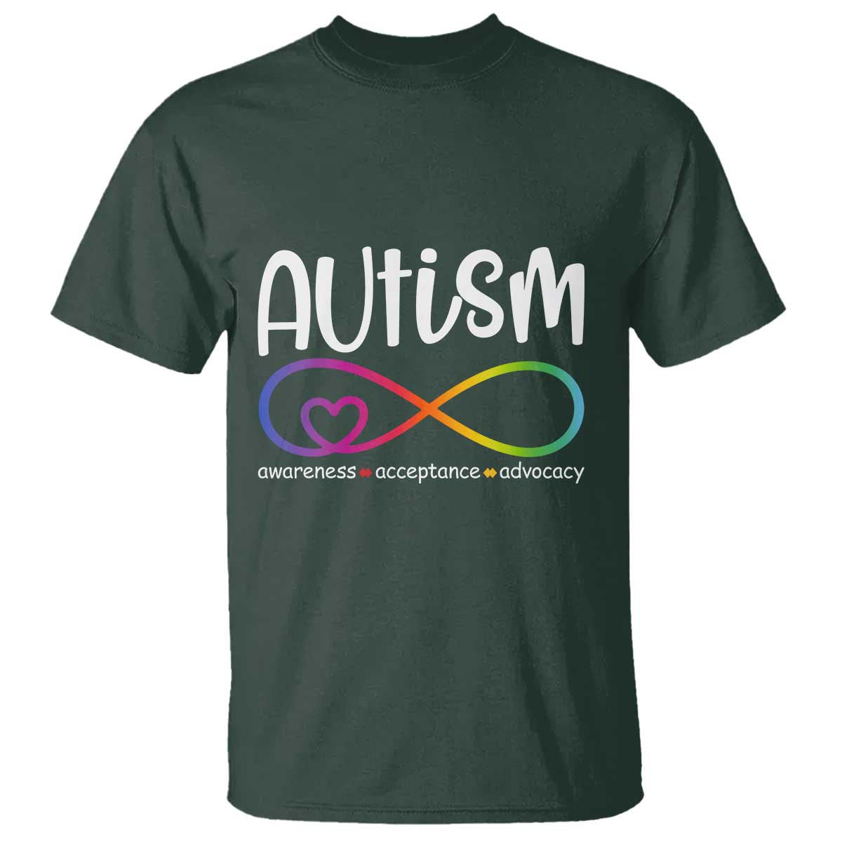Autism Acceptance T Shirt Neurodivergent Support Infinity Symbol