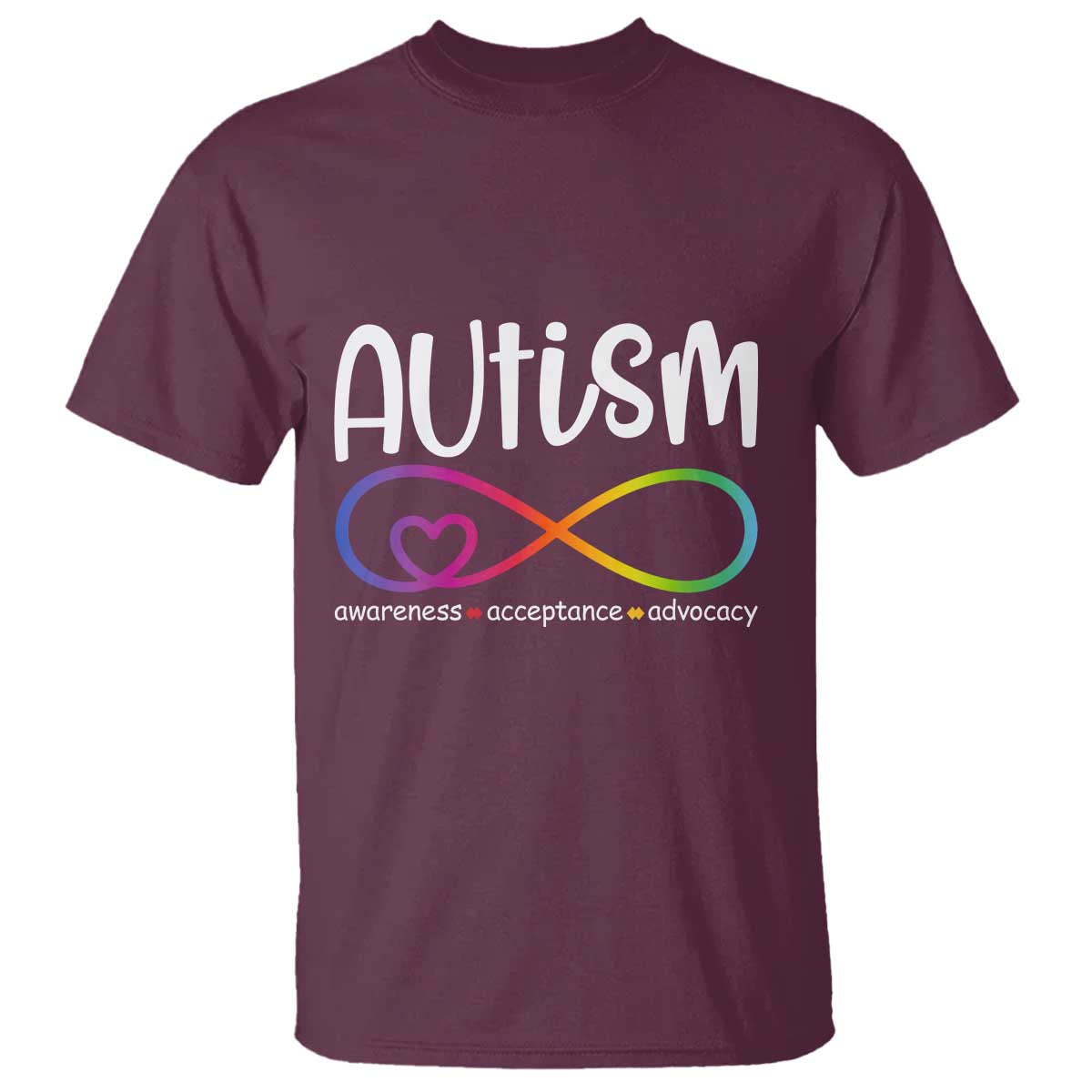 Autism Acceptance T Shirt Neurodivergent Support Infinity Symbol