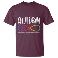 Autism Acceptance T Shirt Neurodivergent Support Infinity Symbol