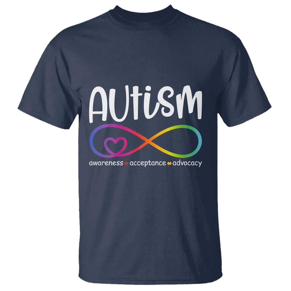 Autism Acceptance T Shirt Neurodivergent Support Infinity Symbol