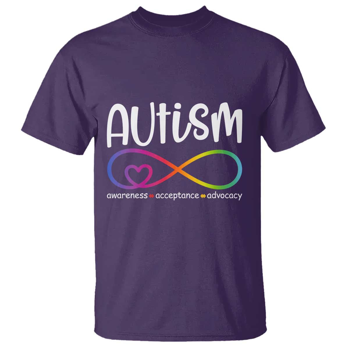 Autism Acceptance T Shirt Neurodivergent Support Infinity Symbol