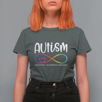 Autism Acceptance T Shirt For Women Neurodivergent Support Infinity Symbol