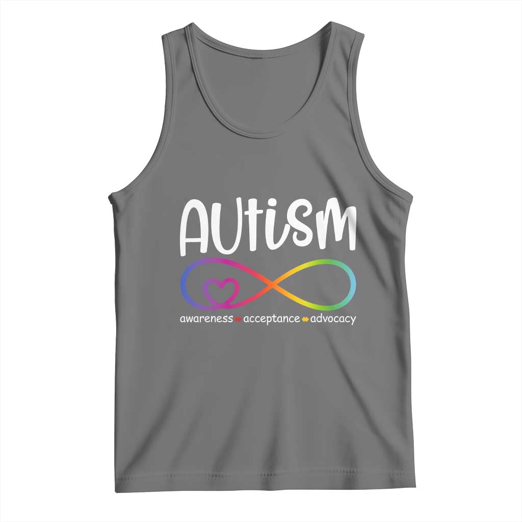 Autism Acceptance Tank Top Neurodivergent Support Infinity Symbol
