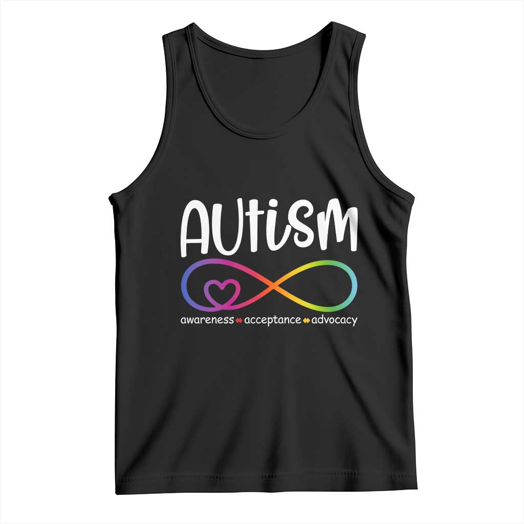 Autism Acceptance Tank Top Neurodivergent Support Infinity Symbol
