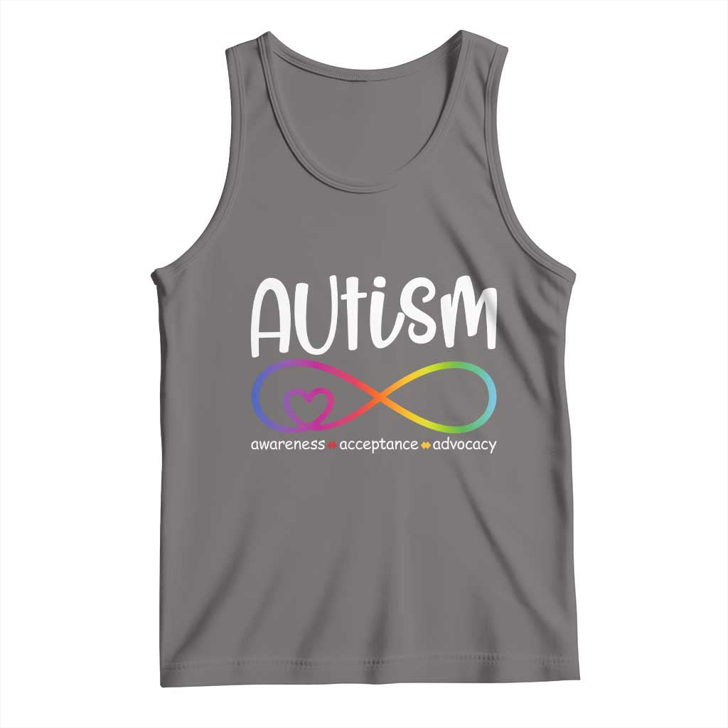 Autism Acceptance Tank Top Neurodivergent Support Infinity Symbol