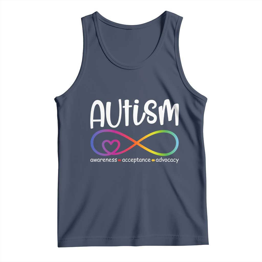 Autism Acceptance Tank Top Neurodivergent Support Infinity Symbol